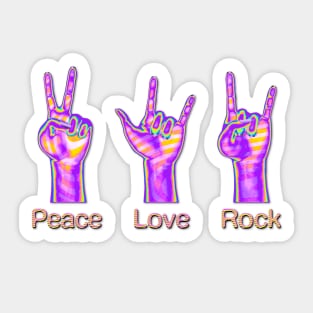 Peace, Love, Rock Sticker